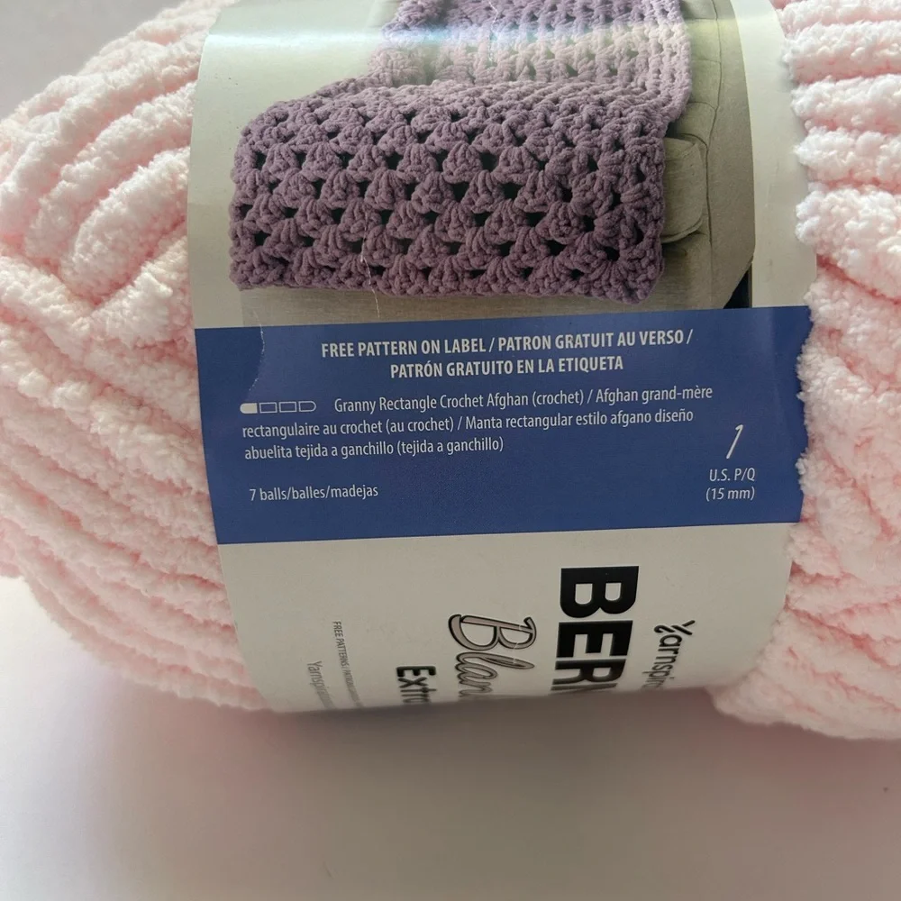 Bernat Blanket Extra lot of 2 skeins in blush pink. Price is for two of them. - Picture 4 of 4